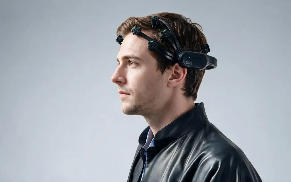 EPOC X PRO на исследуемом: сухие сенсоры